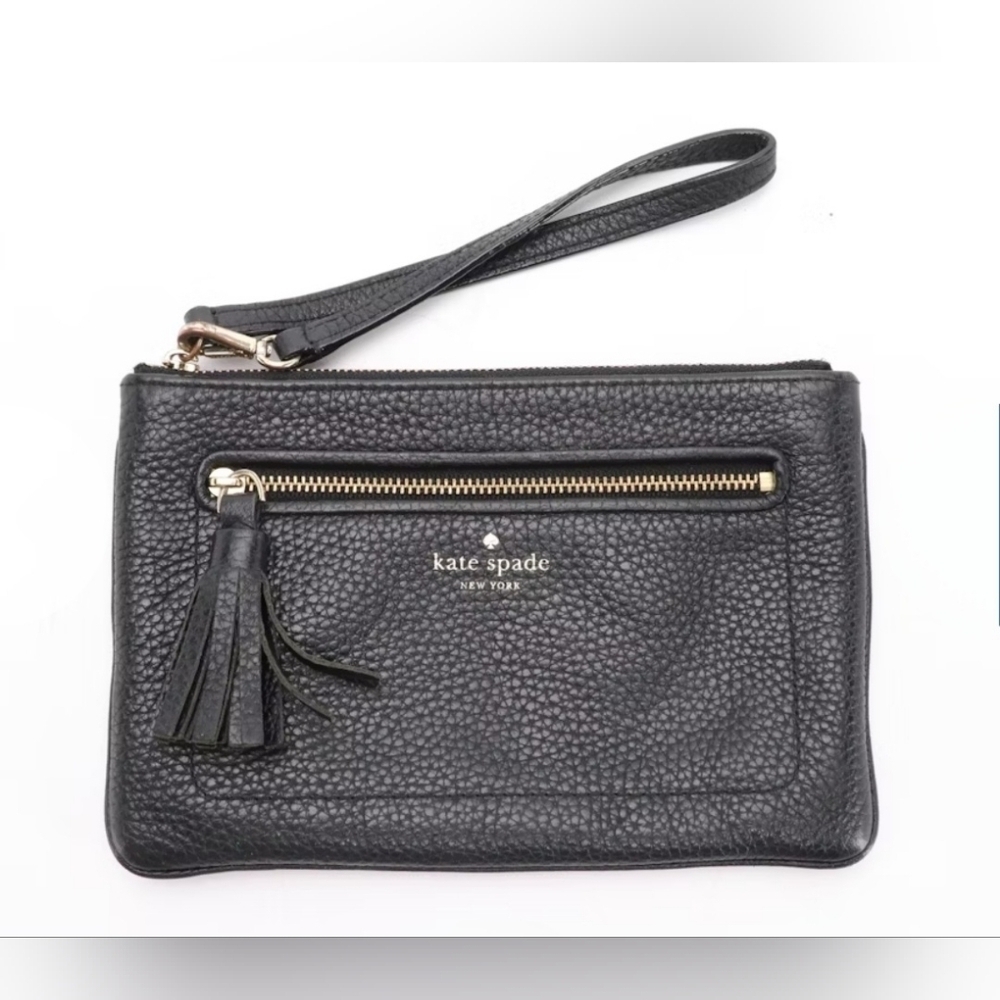 Kate Spade New York | Chester Street Tinie Leather Wristlet Clutch | Black - Picture 5 of 6
